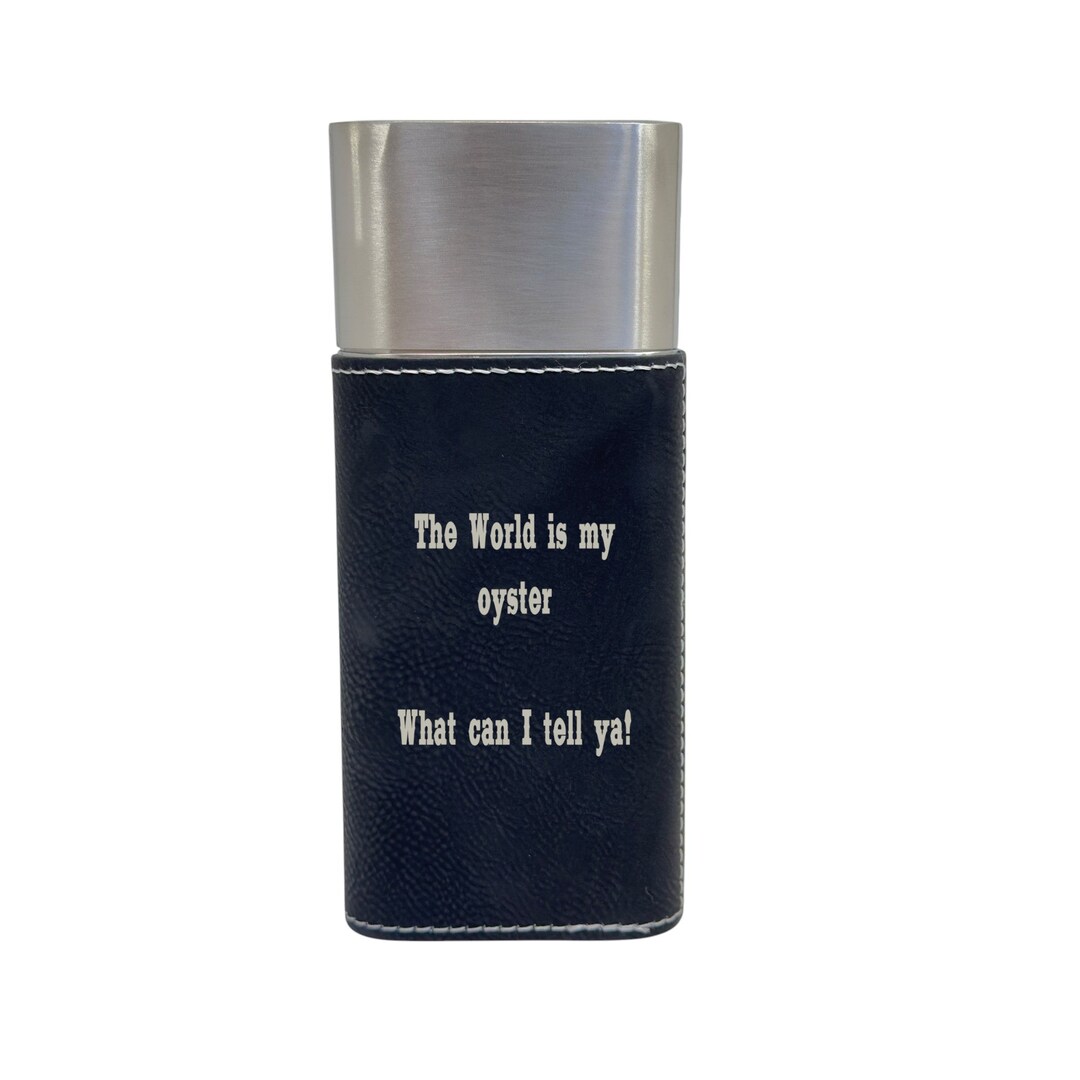 Cigar Case with Cutter - The World is my oyster What can i tell ya Leather Cigar Case with Cutter - The World is my oyster What can i tell ya Leather